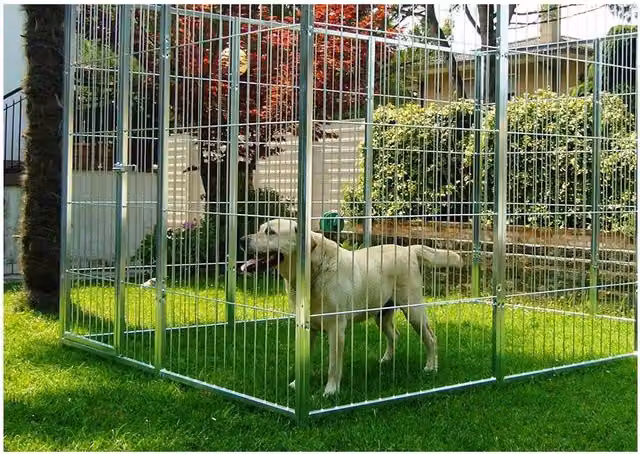 Recinto per cani modulare SIDER BOX in metallo argento, perimetro 3 x 2 metri