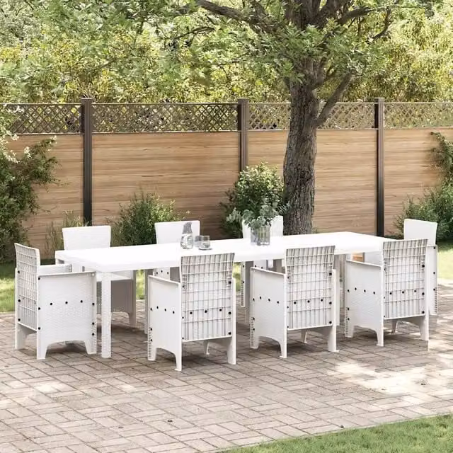 Tavolo da Giardino Bianco 300 x 100 x 73 cm polyrattan 3378522