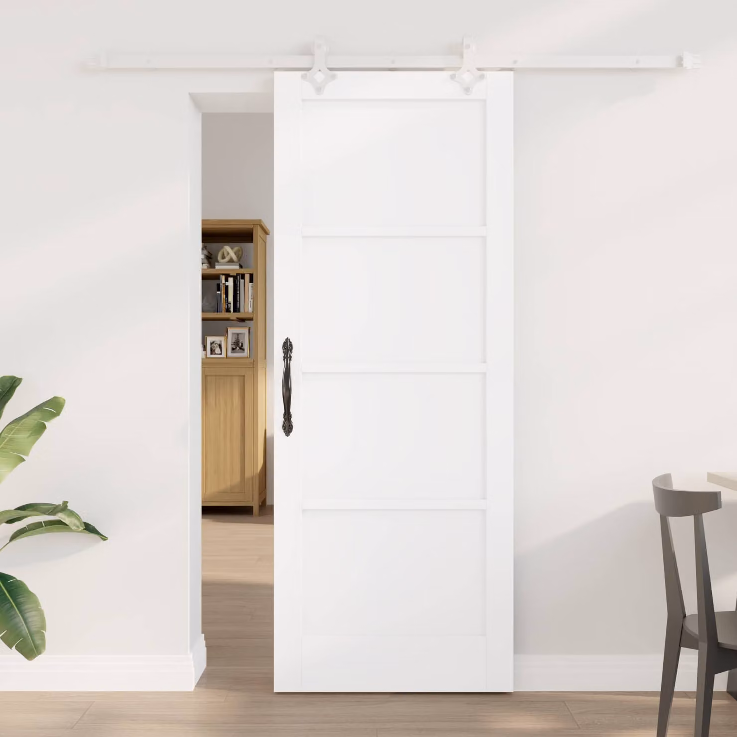 vidaXL Porta scorrevole 78 x 202 cm Legno ingegnerizzato Bianco