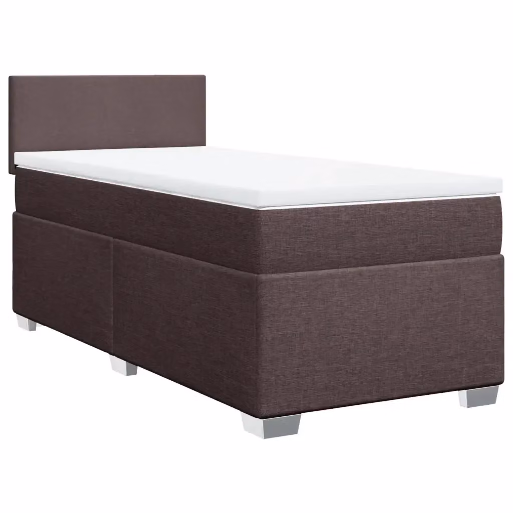 Letto Ibrido con Giroletto a Molle e Materasso vidaXL, Marrone Scuro e Bianco, L/P/H: 90 x 200 cm – 2