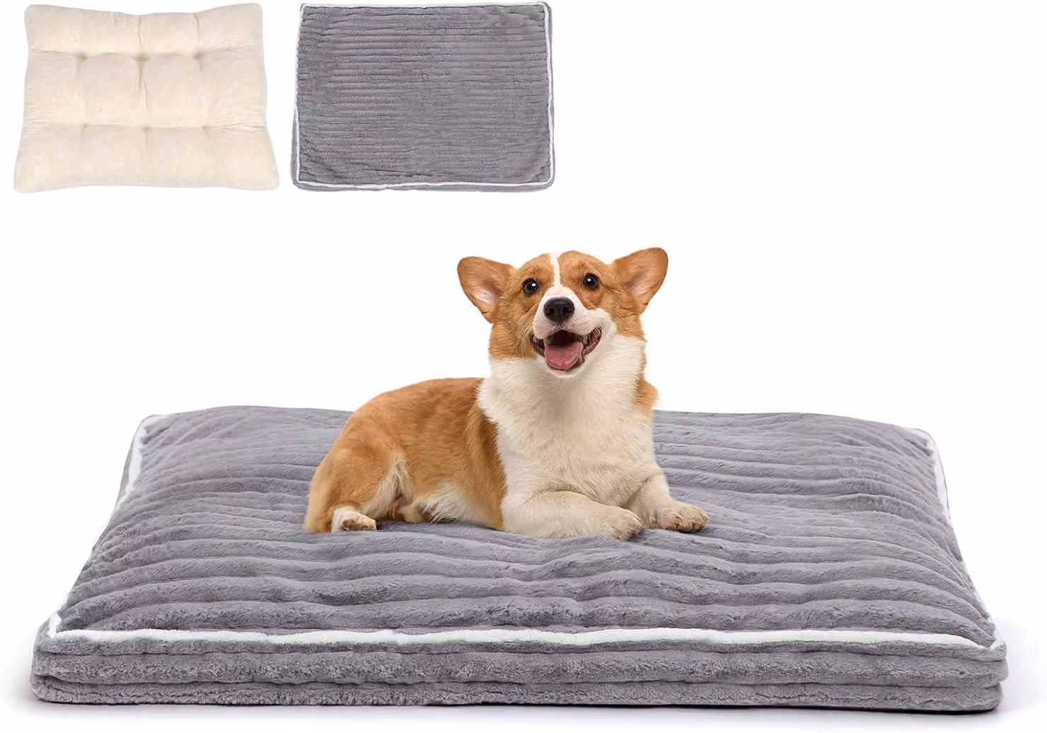 Cuccia per cani con rivestimento in ecopelliccia removibile, dimensioni 75x50x13 cm, 100% impermeabile, adatta a cani di piccola taglia