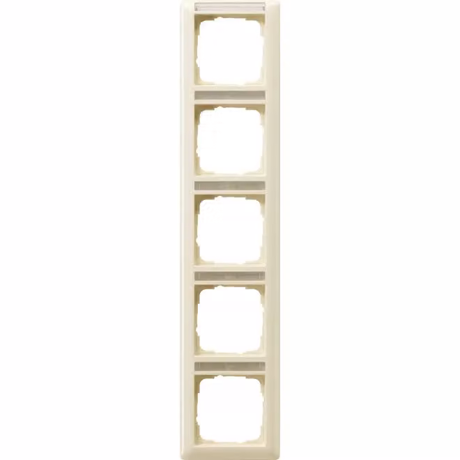 Gira 111501 Cornice di copertura a 5 moduli BSF verticale Sistema 55 Bianco crema