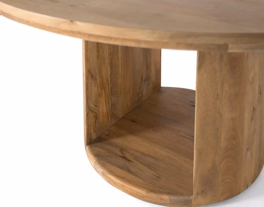 Tavolo rotondo in legno di mango Giner Y Colomer marrone opaco Diametro: 150 cm – 2
