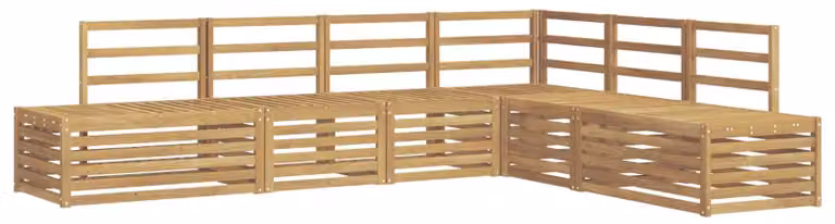 Set di divani da esterno, 6 pezzi, colore bianco