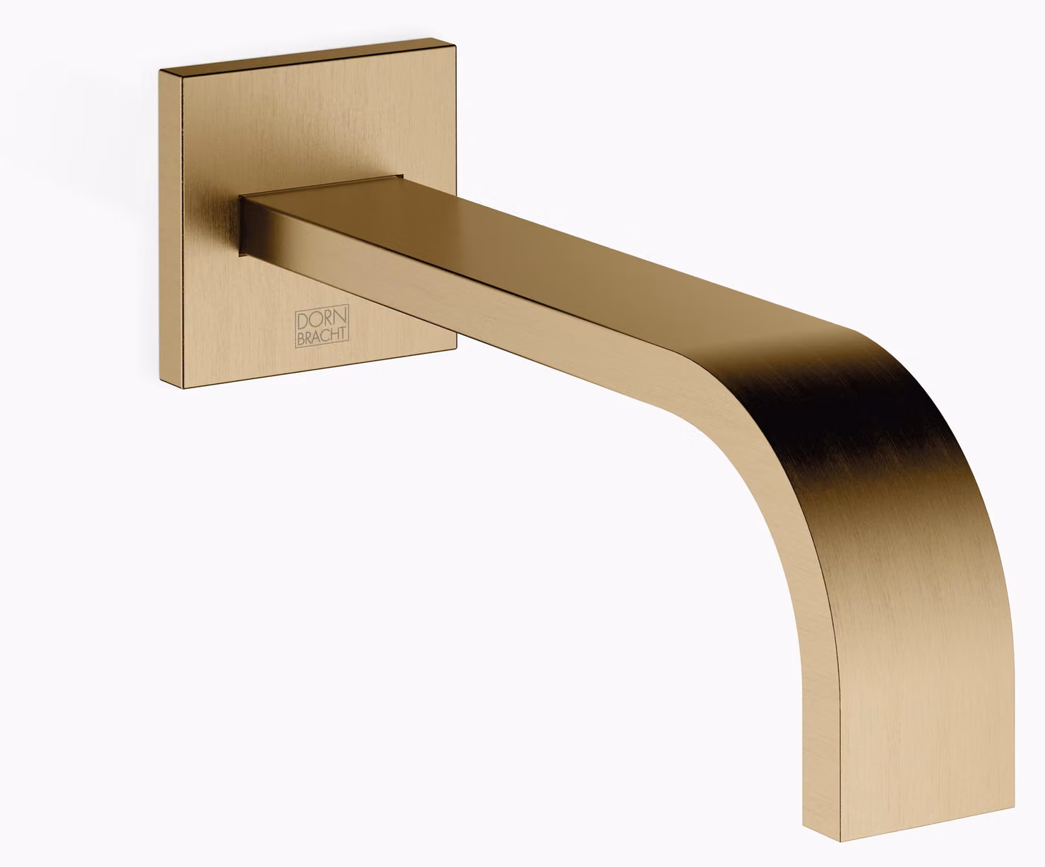 Dornbracht MEM Bec déverseur mural pour lavabos, sans garniture d'écoulement, saillie 200mm, 13800782-39, 13800782-39