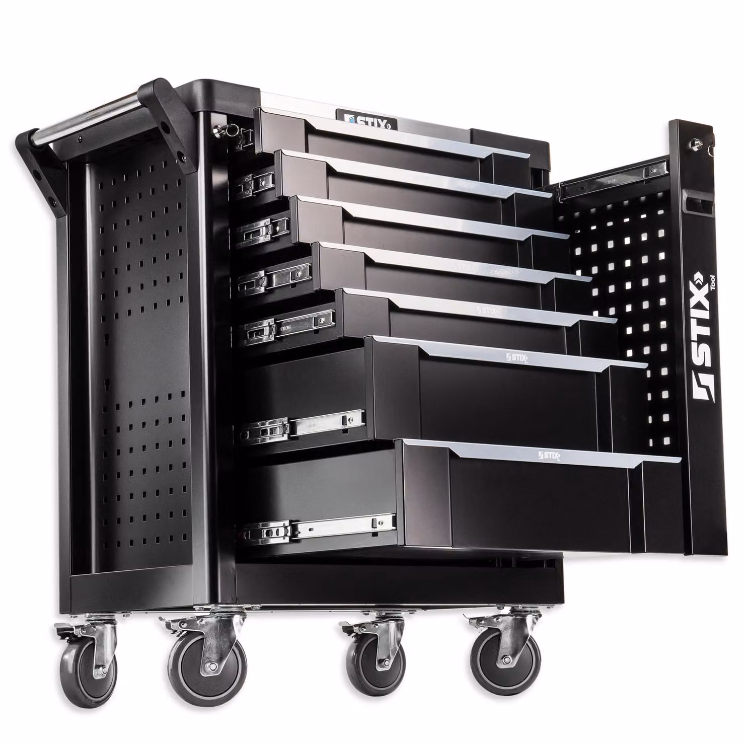 Armadio da officina STIX, carrello portautensili, 7 cassetti, rotelle con freno, UltimatePro B7