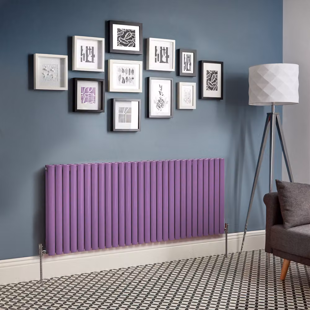Radiatore di Design Orizzontale  Viola (Lush Purple) -  635mm x 1652mm - Pannello Doppio  - Revive