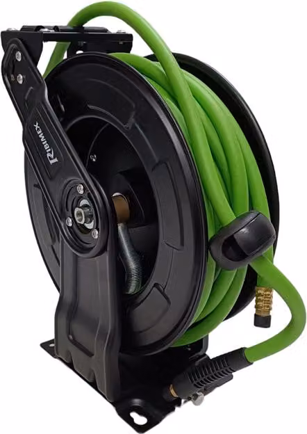 Avvolgitubo automatico per aria compressa Ribimex Serie Pro in PVC con tubo da 15+1 metri PRDATRM163