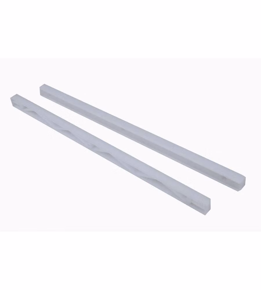 Guide per cassetto in plastica da avvitare - L. 340 x H. 16,5 mm. - bianco