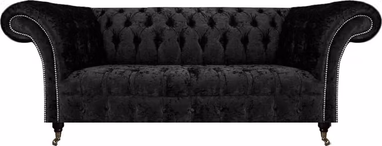 Luxus Dreisitzer Sofa Couch Wohnzimmer Chesterfield Stoff Polstermöbel
