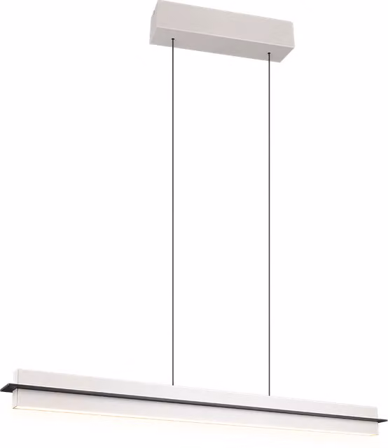 Lampada a sospensione LED Trio Leuchten in metallo, regolabile in altezza, disponibile in bianco o grigio