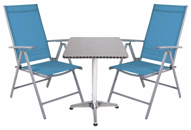 Set da bistrot 3 pezzi Alluminio - Tessile Argento / Patrol