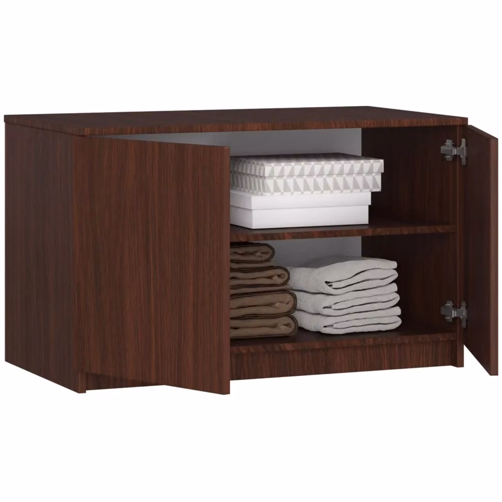 Sopralzo per armadio Akord S90 con 2 ante in colore Wengé, L 90 cm x P 51 cm x H 55 cm – 2