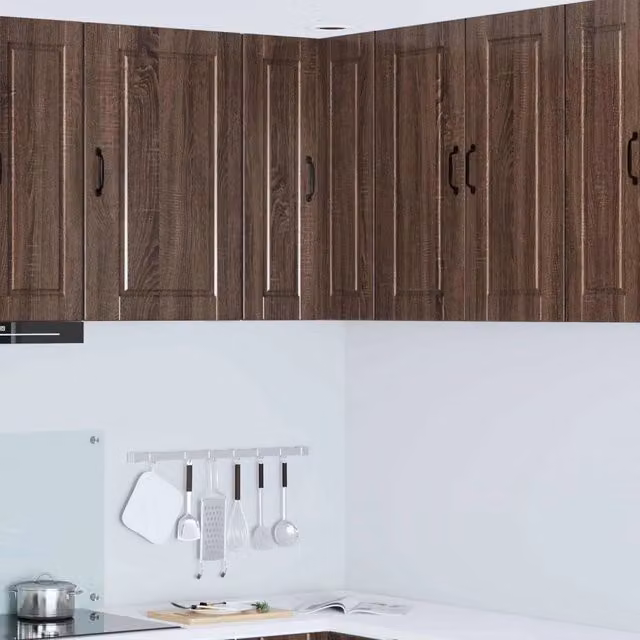 Mobile da cucina a parete vidaXL in legno rovere marrone con ripiani interni L/P/H: 57 x 57 x 80 cm