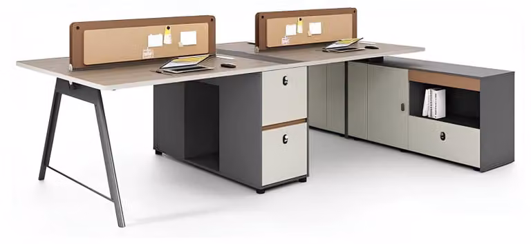 Scrivania moderna per quattro persone Tavolo moderno Mobili da ufficio di design