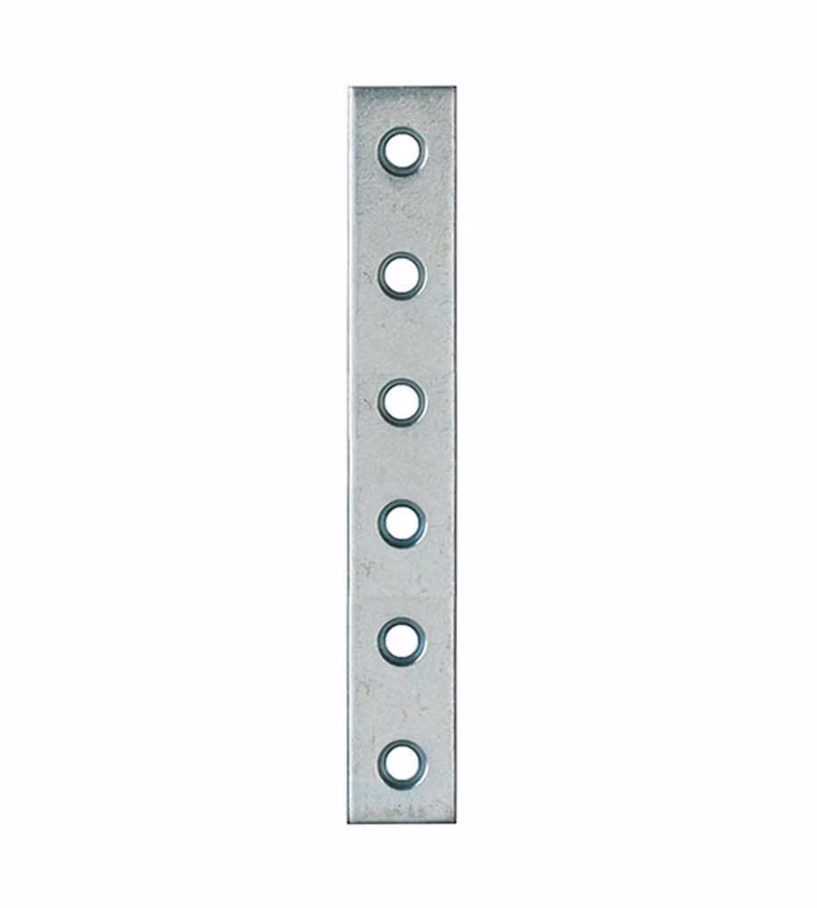 Lastrine diritte in acciaio zincato bianco 80x15 mm pz 4