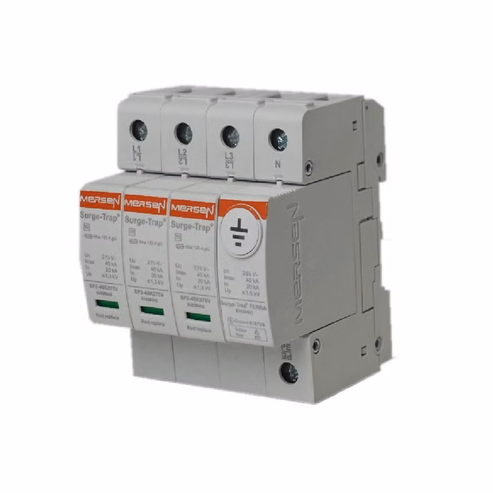 Scaricatore di corrente da fulmine MERSEN tipo 2 AC 40kA Protezione da sovratensioni STPT2-40K275V-4P-TE