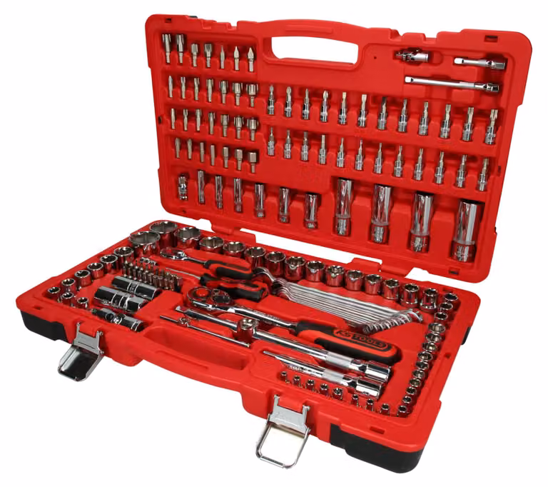 set di chiavi a bussola 1/4"+1/2" CHROMEplus, 151 pz