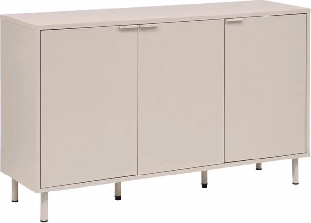 Credenza moderna SWEEEK in legno e metallo beige per il tuo soggiorno, L: 120 cm