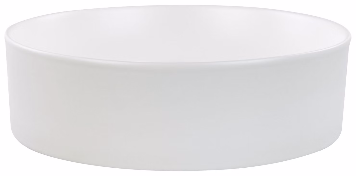 BELIANI Lavabo da appoggio in Vetroceramica bianca rotondo ⌀ 40 cm bagno moderno