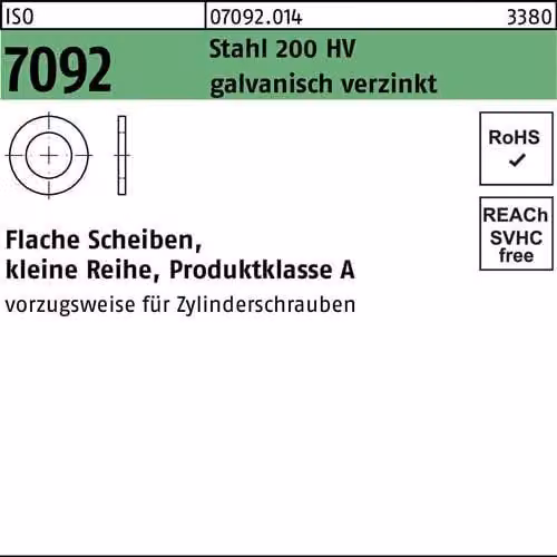 Dischi Reyher ISO 7092 18 (19x30x3 ) HV, vz 070920140180000 (500 pezzi)
