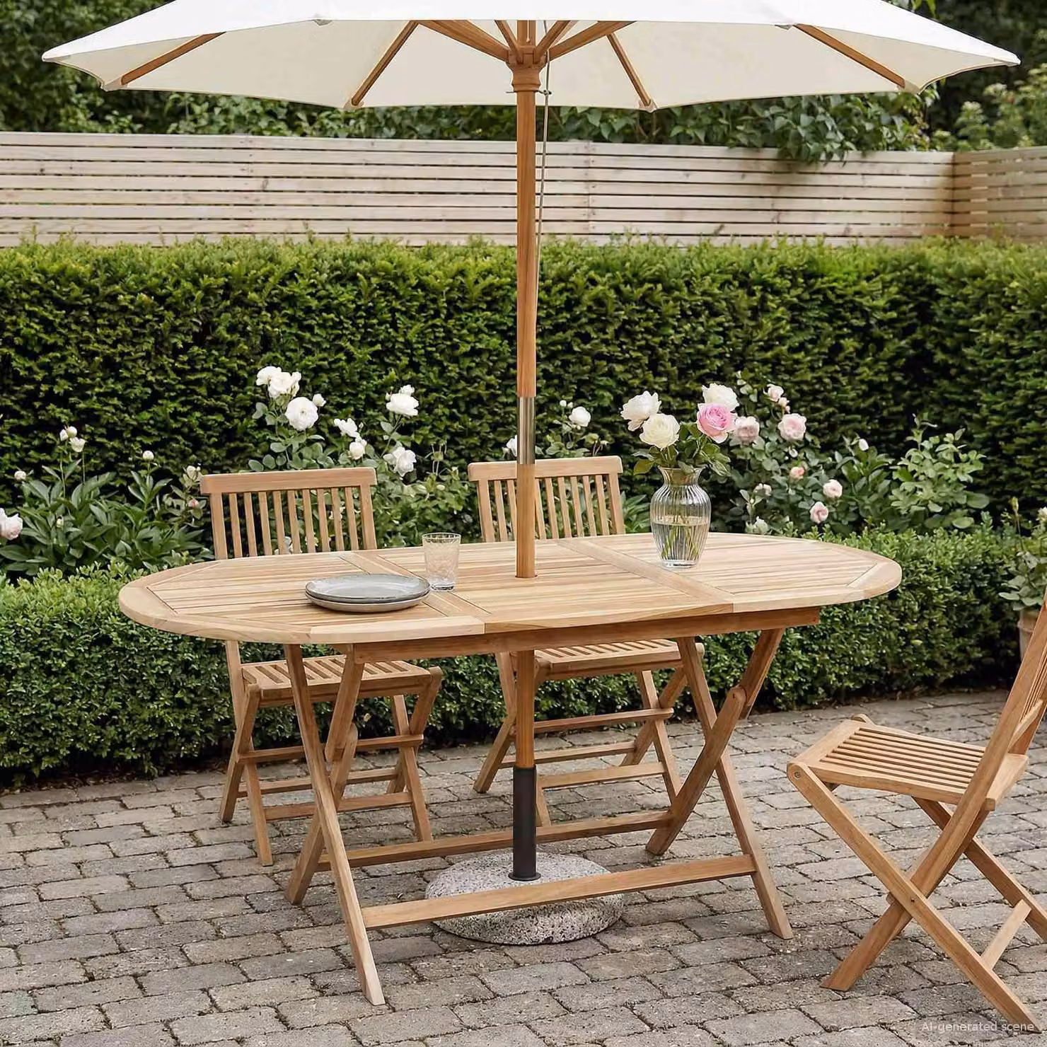 Maison Exclusive - Tavolo da giardino pieghevole, legno massello di teak, naturale, 160 x 80 x 76 cm