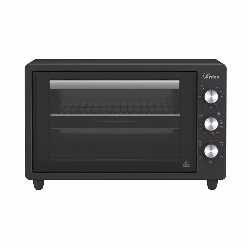 Fornetto elettrico Ardes Kratos nero con ventilazione e funzione aria calda, capacità 37 l, temperatura fino a 280°C, L: 39,5 cm, P: 39,0 cm, H: 23,8 cm – 2