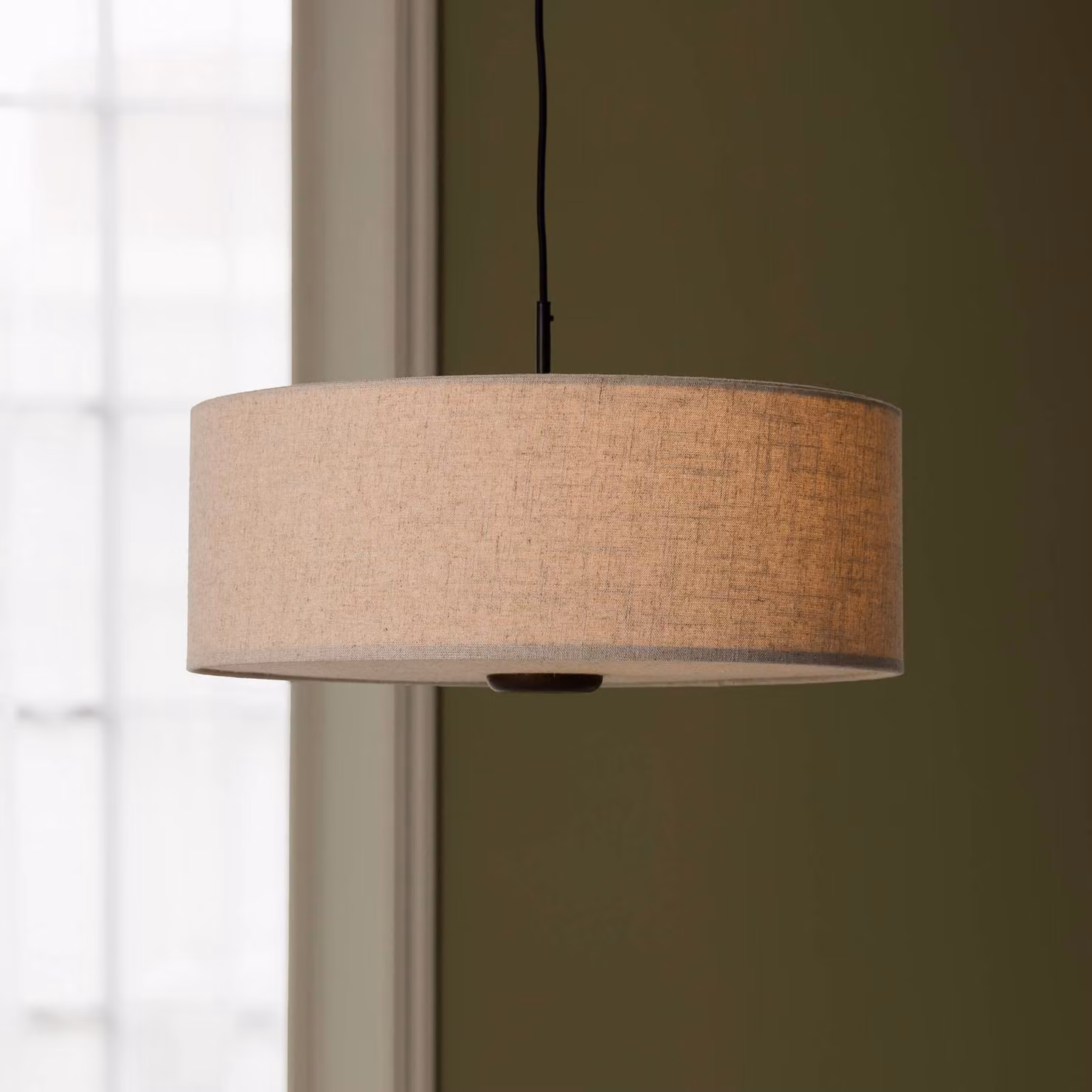 Globen Lighting Lampada a sospensione Bosco 55, dimmerabile, Crema / Ambra, Soggiorno / Sala da pranzo, Tessuto / Stoffa / Seta, Scandinavo, Lampada a sospensione
