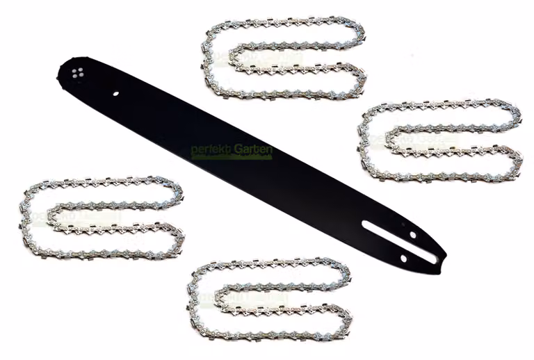 40 cm 1,3 mm 3/8" 57 TG + set di catene 4X per motosega Florabest / Atika