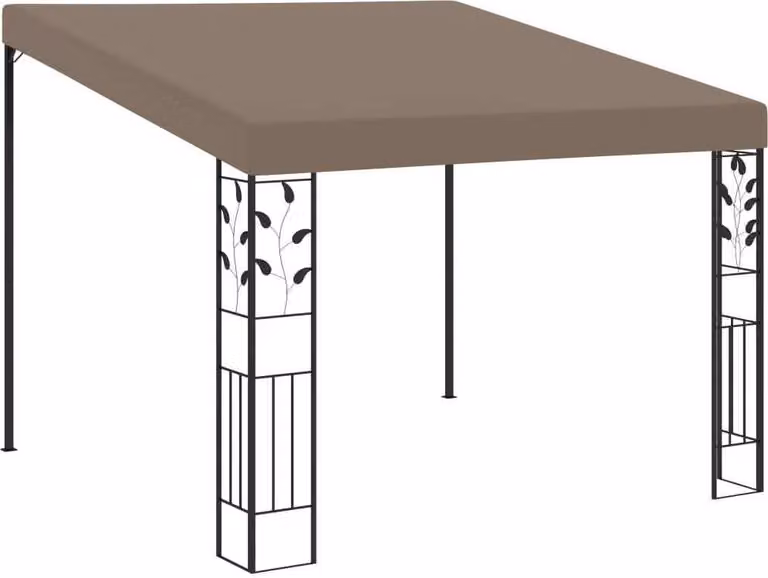 The Living Store Gazebo a parete 3x3x2,5 m Taupe
