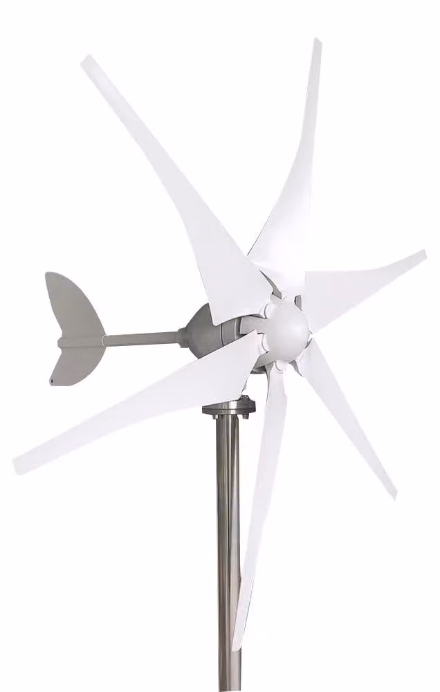 Turbina eolica - Generatore eolico - Generatore di energia - Energia sostenibile - Asse orizzontale - 1000W - 6 pale in nylon