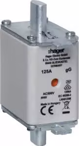 Fusibile Hager NH NH00 gG 500V 125A Indicatore K LNH0125M