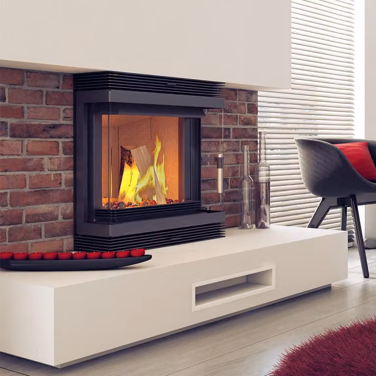 Inserto camino ad aria KRATKI BLANKA LP 8 kW Ø 160 Kit di installazione