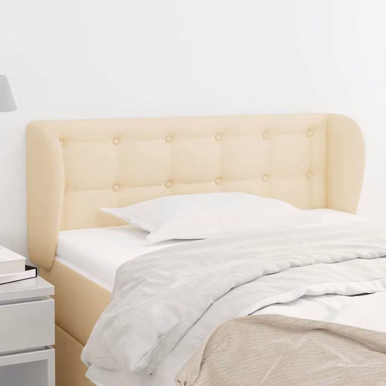 Testiera ad orecchio vidaXL in tessuto beige L: 103 cm, P: 23 cm, H: 78-88 cm