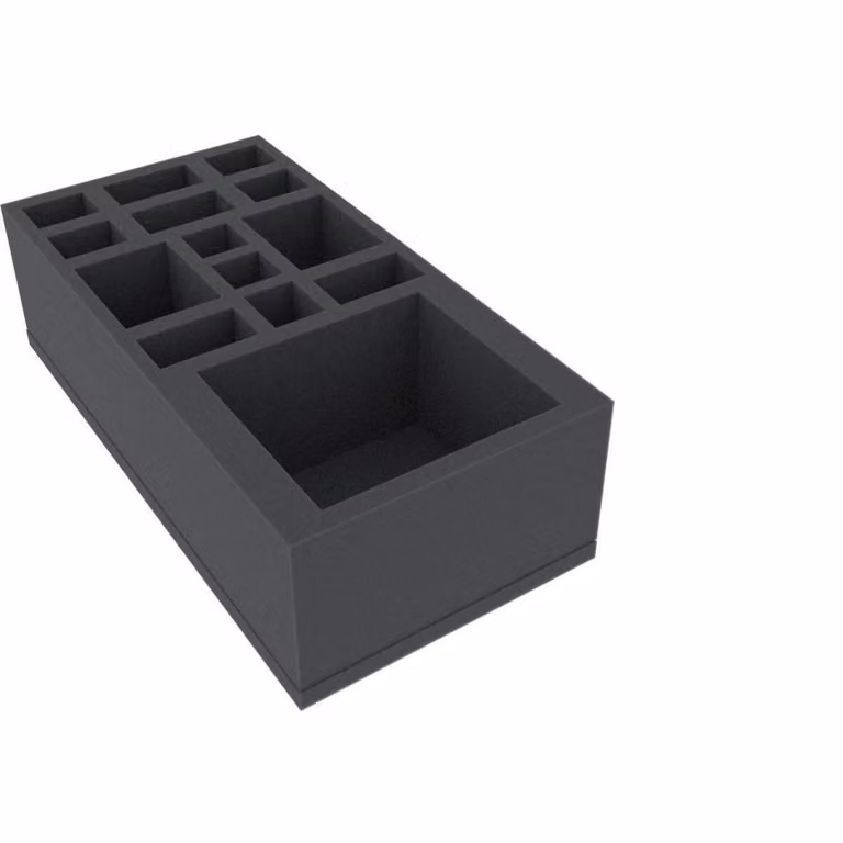 295 x 147,5 x 85 mm: inserto in schiuma per giochi da tavolo con 14 scomparti