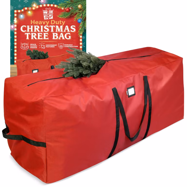 Borsa impermeabile per la conservazione dell'albero di Natale, adatta ad alberi fino a 2,3 metri di altezza, con maniglie, ideale per alberi di Natale artificiali