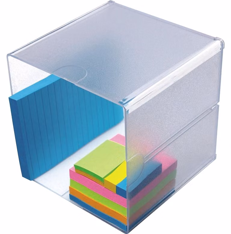 deflecto 350401 deflecto Organisationsbox Cube, 1 Fach, glasklar