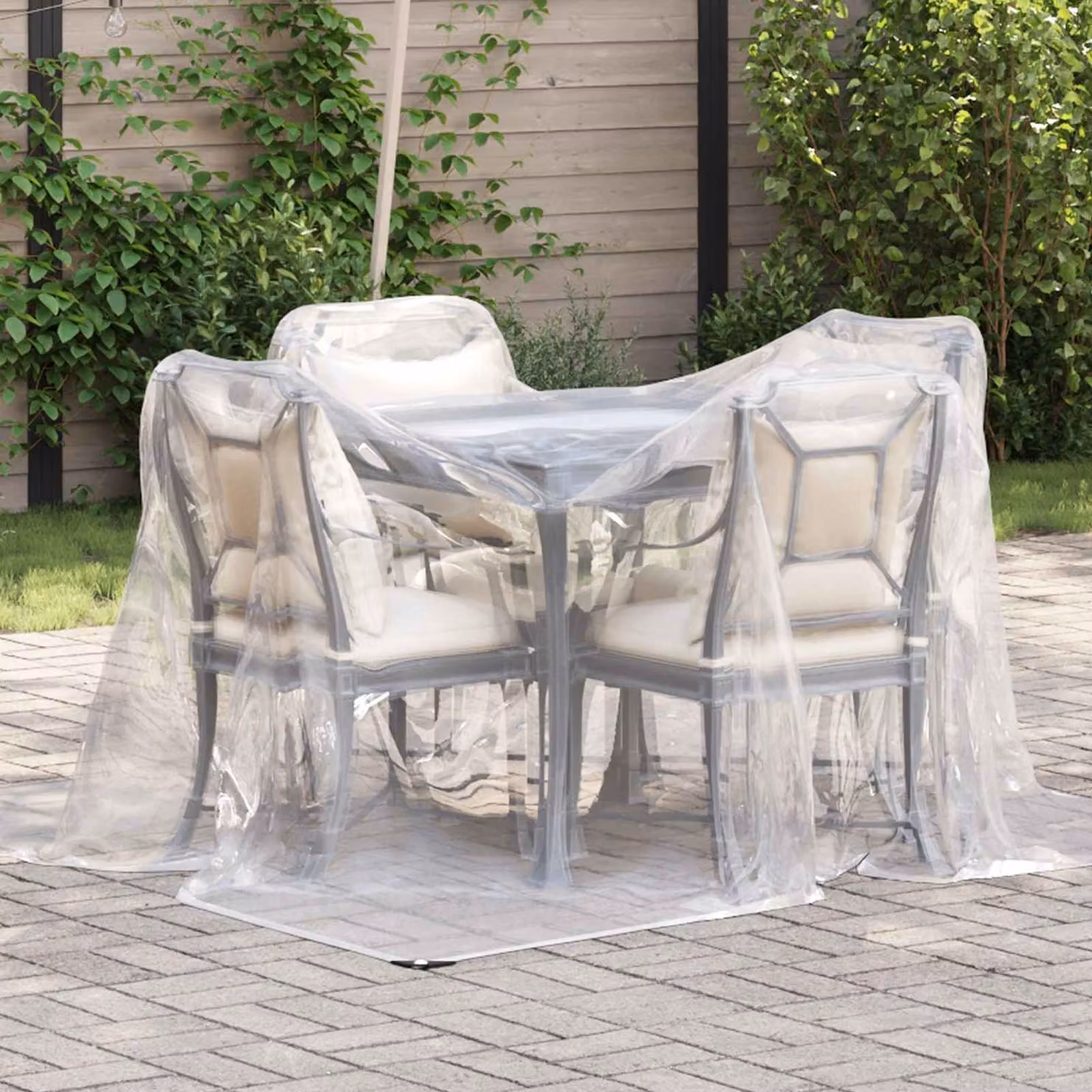 Copertura per piante vidaXL in PE trasparente 200 x 200 cm