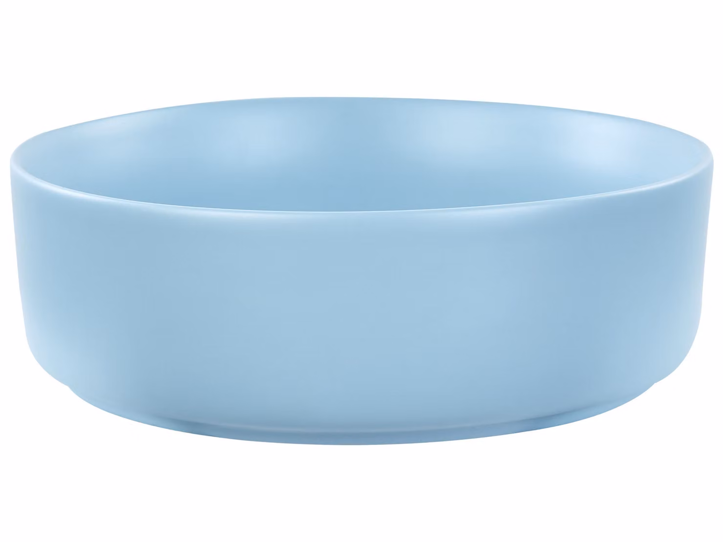 BELIANI Lavabo da appoggio in Vetroceramica blu rotondo ⌀ 37 cm bagno moderno