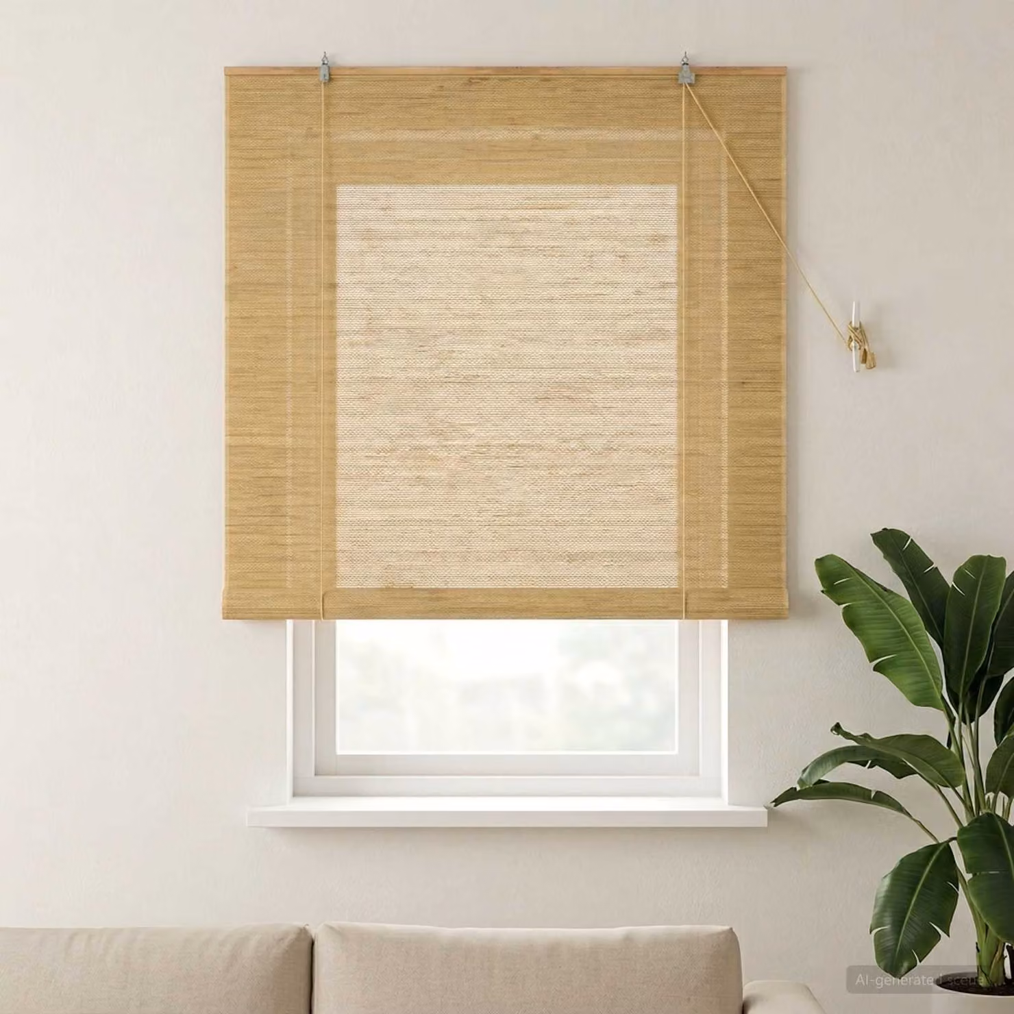 vidaXL Tenda a rullo Naturale 160 x 160 cm Bambù