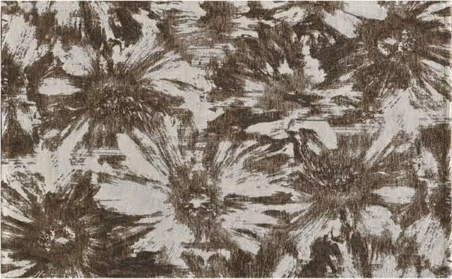 Tappeto Salotto Velour Antiscivolo Suardi Disegno Fior Di Loto Colore Fango L: 200 cm, P: 280 cm