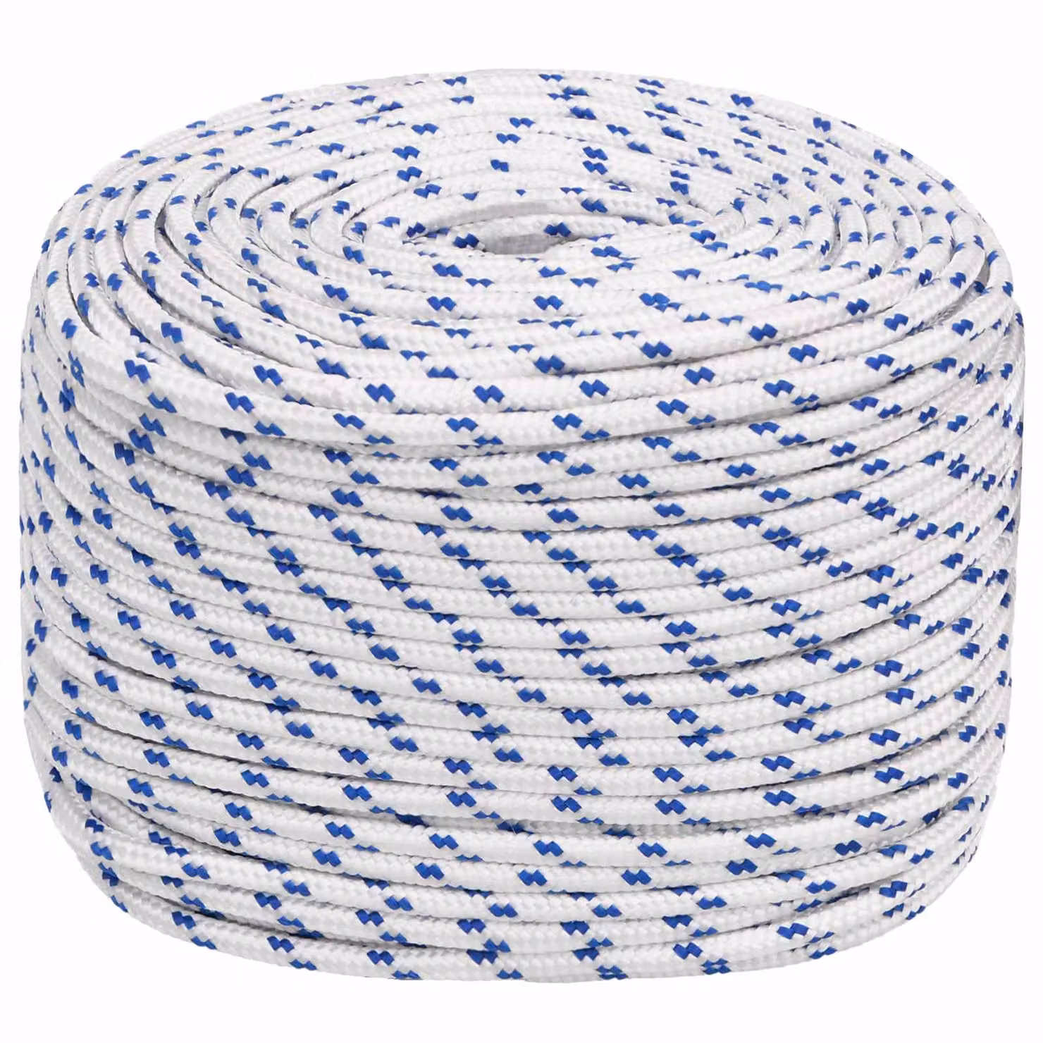 Corda multiuso vidaXL in plastica, Bianco e Blu, Diametro: 8 mm, Lunghezza: 50 m