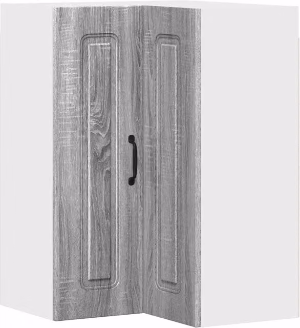 Armadio da cucina rettangolare moderno con ampio spazio di archiviazione 57 x 57 x 80 cm in legno ingegnerizzato grigio sonoma 02_0053759