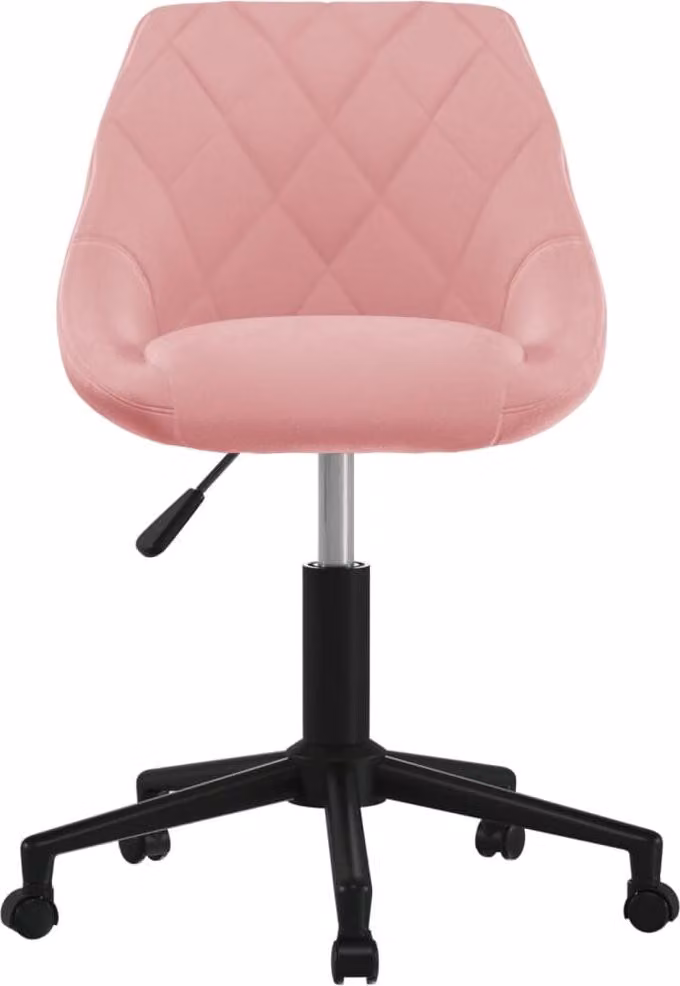 vidaXL Sedia da pranzo girevole in velluto rosa