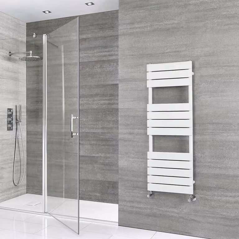 Scaldasalviette Design Bianco 1200x450mm - Termoarredo Bagno - Stile Moderno - Lustro