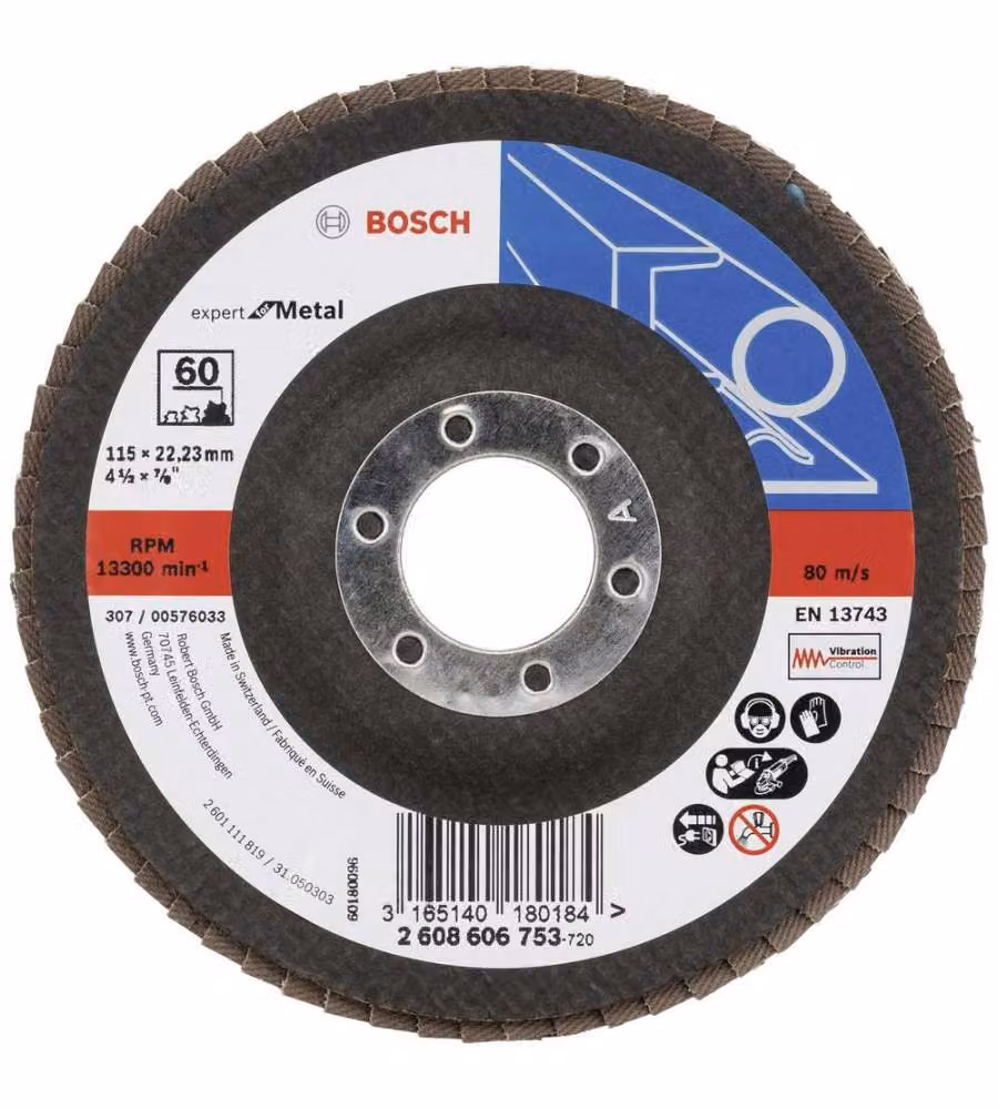 Disco lamellare X551 G60 diam 115mm "Expert for Metal" angolato BOSCH 2608606754