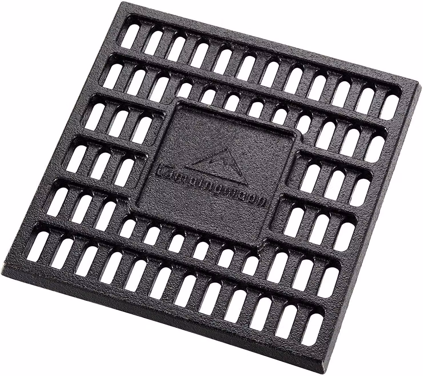 Griglia in ghisa per carbone, adatta a barbecue e bracieri, dimensioni 17,5x17,5 cm