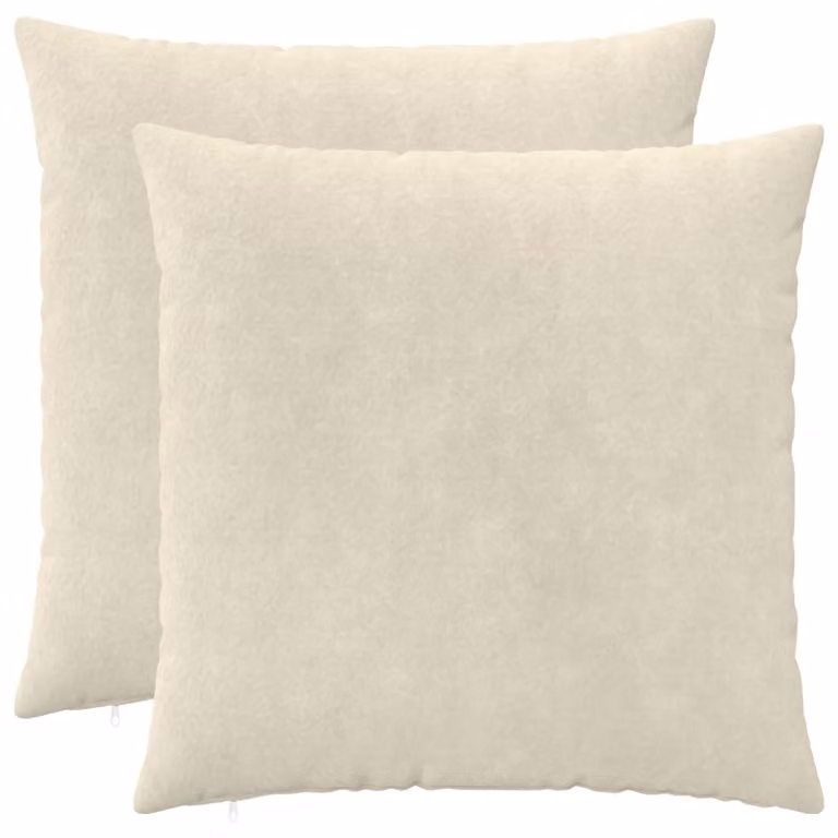 Set di 2 federe vidaXL HEERLEN in microfibra beige, 55 x 55 cm
