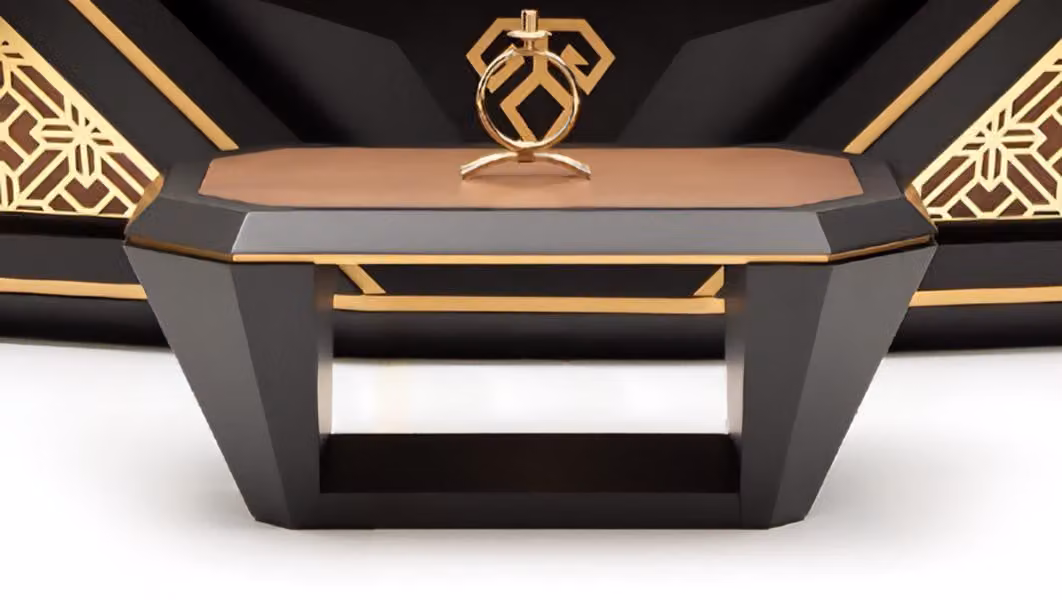 Elegant Couchtisch Sofatisch Schwarz Modern Beistelltisch Holz Wohnzimmertisch