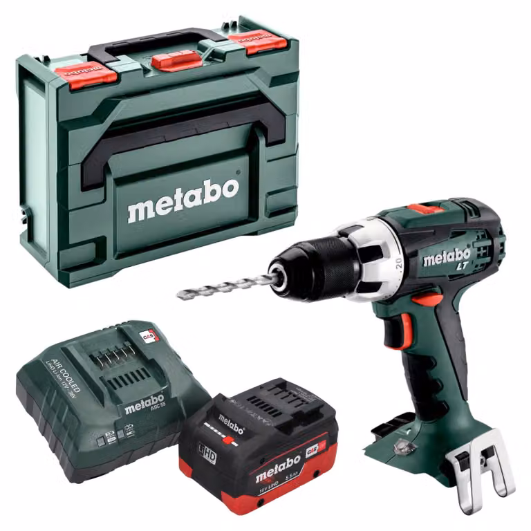 Metabo BS 18 LT trapano avvitatore a batteria 18 V 60 Nm + 1x batteria LiHD 5,5 Ah + caricatore + metaBOX